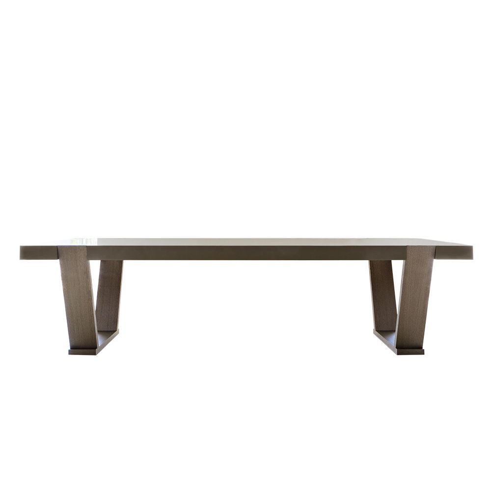 Solid Wood Contemporary Rectangle Table Wood Top Table with Sled Base