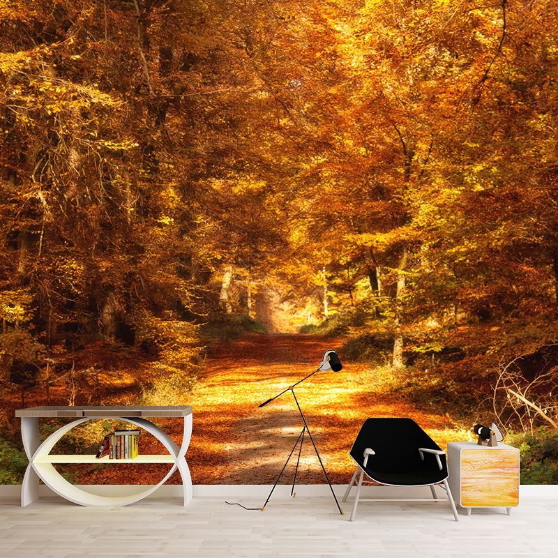 Moisture Resistant Forest Mural Wall Covering for Dining Room Wall Decor