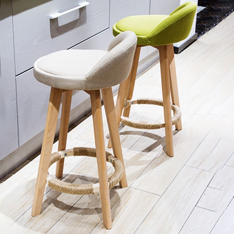 Barhocker mit Holzbeinen im skandinavischen Stil, Thekenhocker für Küchenbar, 1 Stück