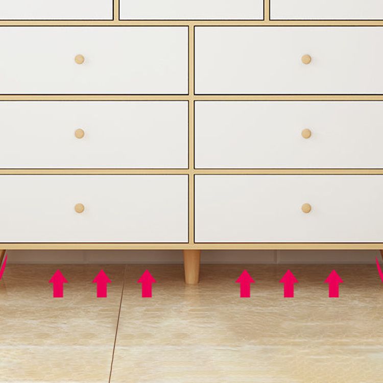 Contemporary Accent Chest with Drawers Wooden Straight Legs Chest