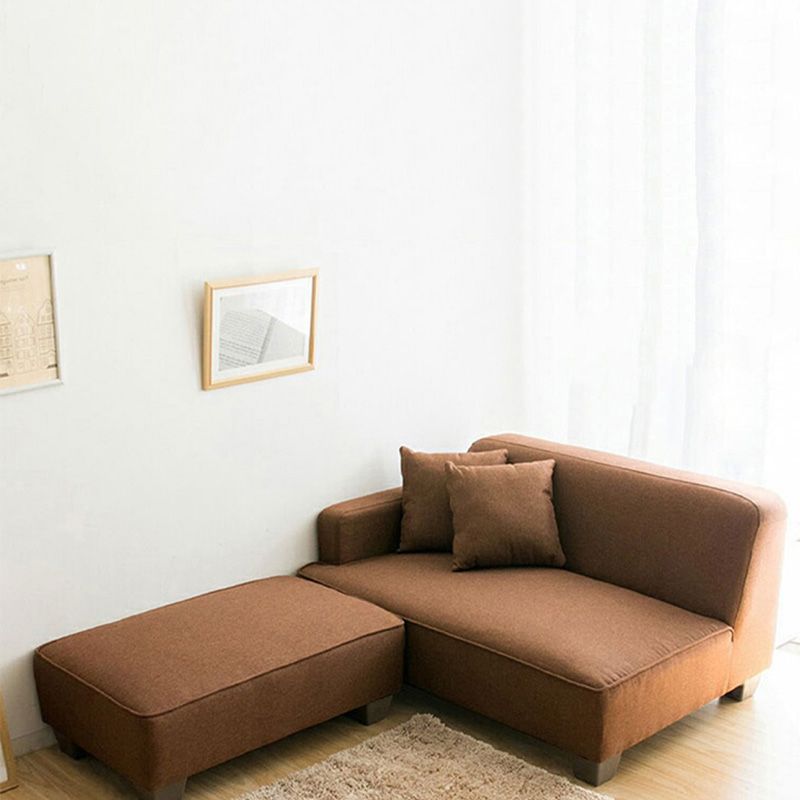 Modern Cotton Blend Sleeper Chair Bed Square Arms Lounge Chair