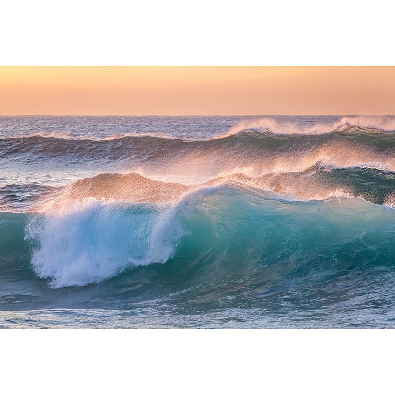 Photography Stain Resistant Wall Mural Wallpaper Sea Wave Sitting Room Wall Mural