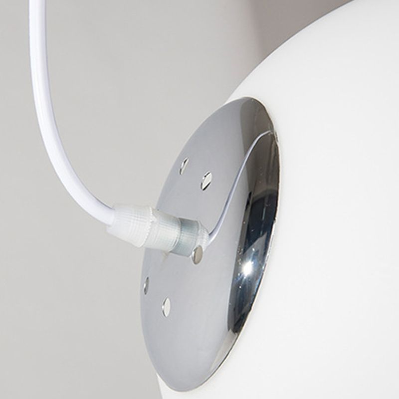 Ball Hanging Lights Industrial Style Glass 1 Light Pendant Light Kit in White