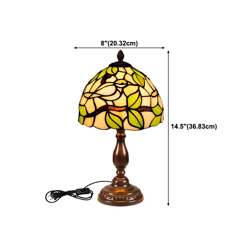 Glass Geometric Night Table Lamps Tiffany Style 1 Light Table Lamp