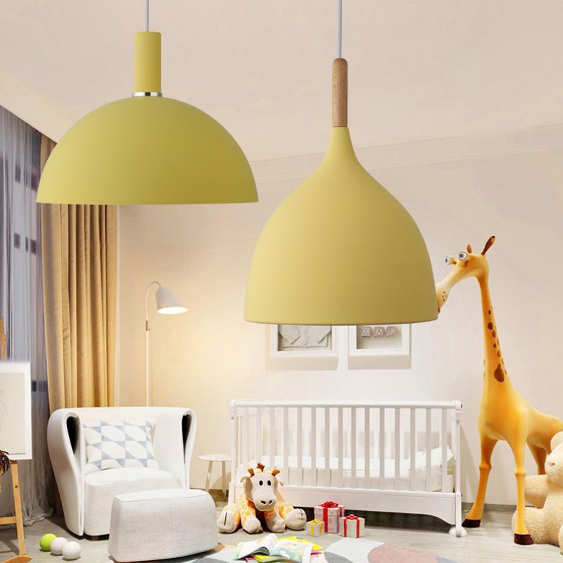 Dome Metal Hanging Light Nordic Minimalist Style 1 Light Hanging Lamp for Living Room