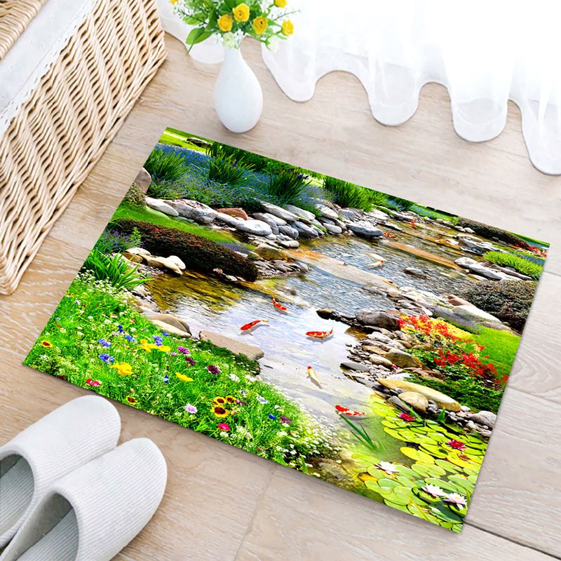 Roze woonkamer tapijt bloemenpatroon polyester gebied tapijt niet-slip achterste ruggebied tapijt