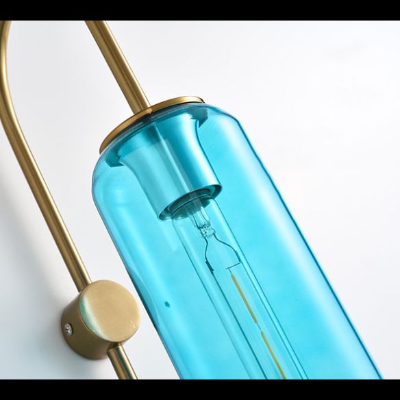 Mid Century Simplicity Wall Mounted Light Fixture Glass Wall Mount Light Fixture for Bedroom