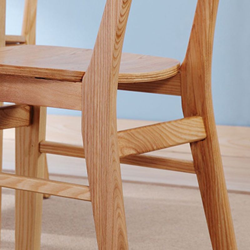 Chaises d'appoint de salle à manger contemporaines à dossier ouvert Chaises de salle à manger d'appoint en bois (Ensemble de 2)