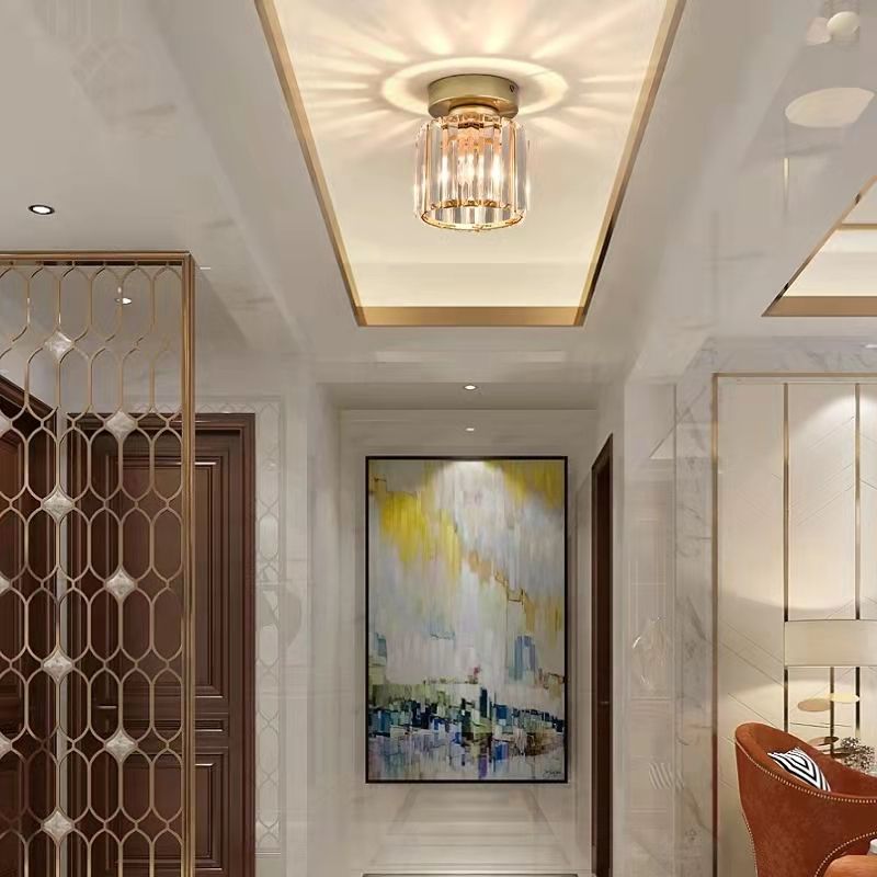 Colonial Style Geometry Ceiling Fixtures Metal Ceiling Flush Mount in Bronze