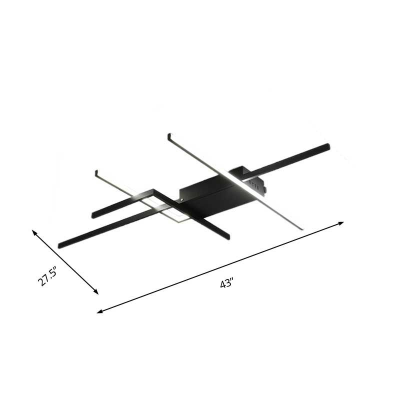 29,5 "/43" larga linea incrociata a fiuto a filo a filo minimo Lucide a filo in alluminio LED in luce calda/bianca