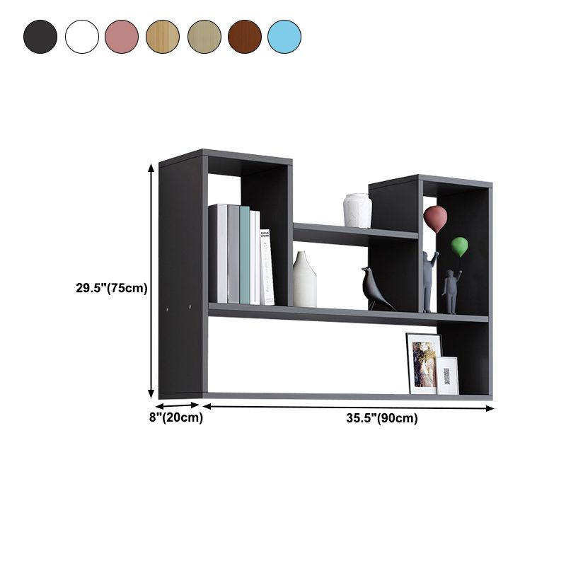Modern Engineered Wood Bookcase, Geometric Bookshelf for Any Room