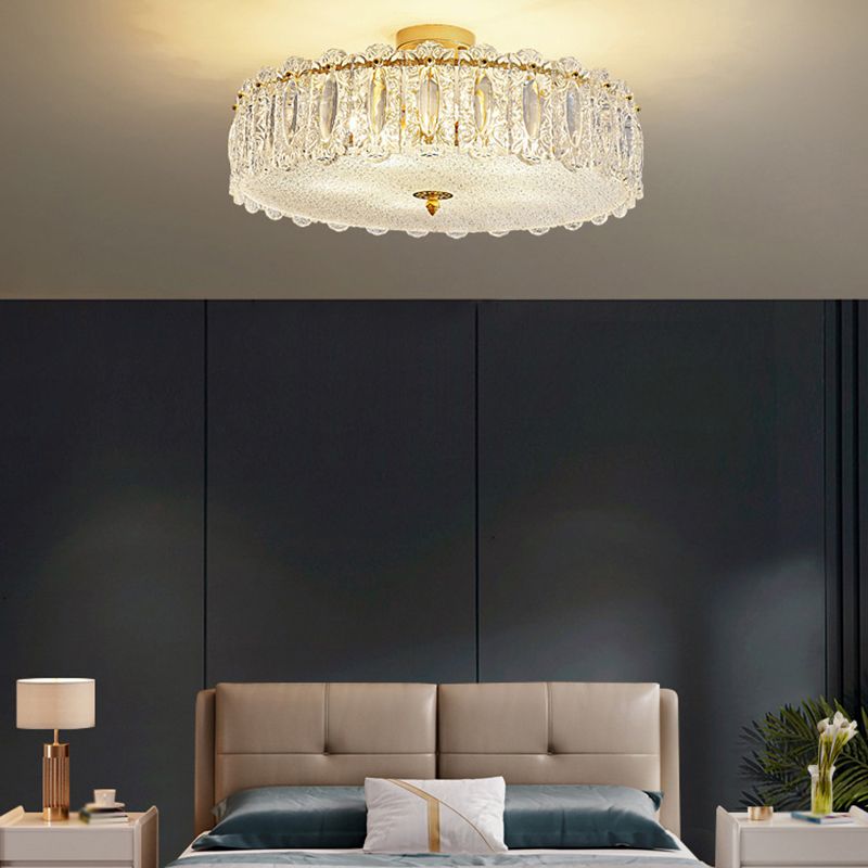 Creative Ceiling Light Nordic Glass Flush Mount Light Fixture for Sitting Room
