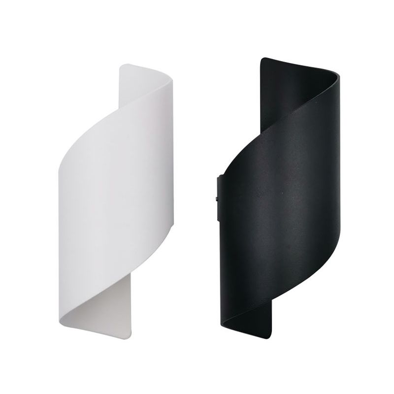 Contemporary Style Wrapped Wall Mounted Light Metal 2 Lights Wall Washer Sconce