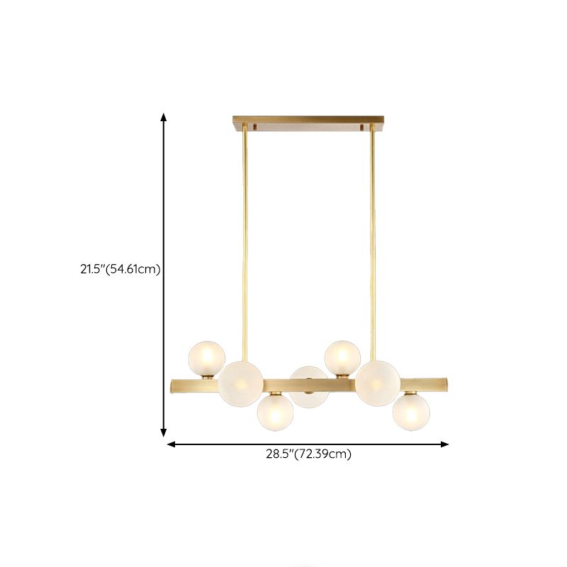 Simplicity Linear Hanging Pendant Lights Glass Pendant Light Fixtures in Gold
