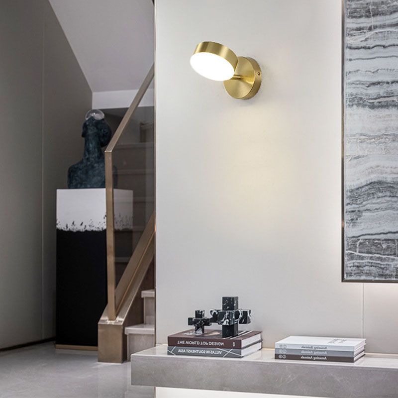 1 Licht geometrische Schatten Wandleuchte postmoderne einfache Stilbeleuchtung in Messing