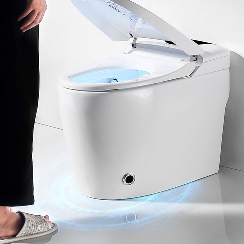 Modern Concealed Tank Toilet Skirted ABS Floor Mounted Flush Toilet with Seat
