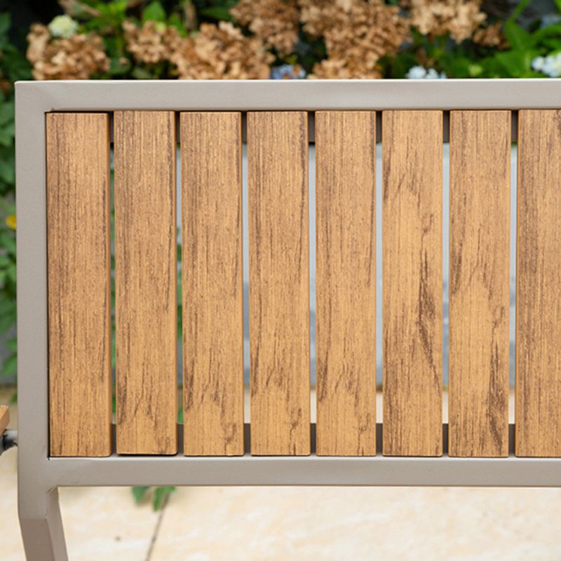 Modern Wood Patio Dining Table 1/2/7 Pieces Brown Dining Set for Courtyard