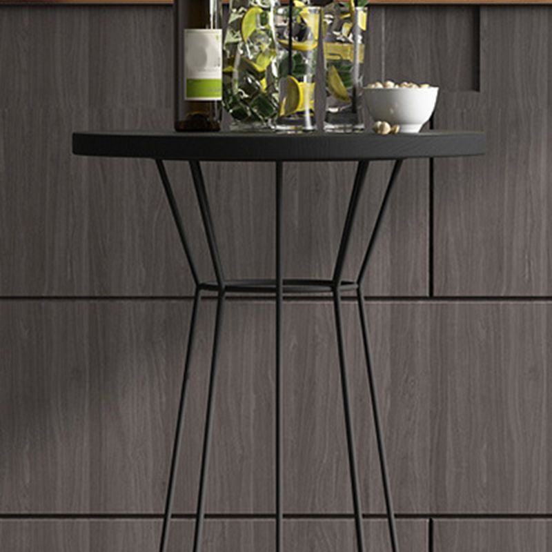 Metal and Wood Bar Set 1/2/3 Pieces Modern Round Bar Stool and Table