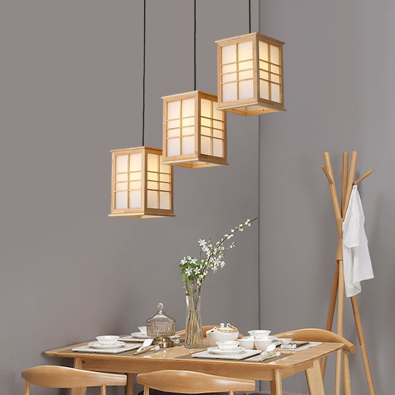 Marco rectangular de madera colgante moderno de simplicidad para sala de estar comedor de baño