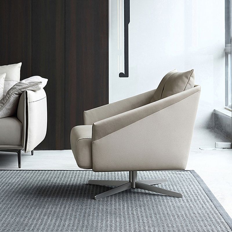 Faux Leather Chair 33" L x29.5"W x27.5"H Swivel Chair for Living Room