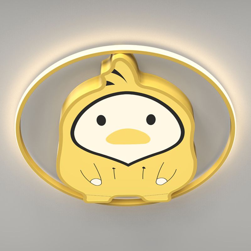 Metallo a forma unica a fiuto leggero stile per bambini 2 luci lampade a soffitto