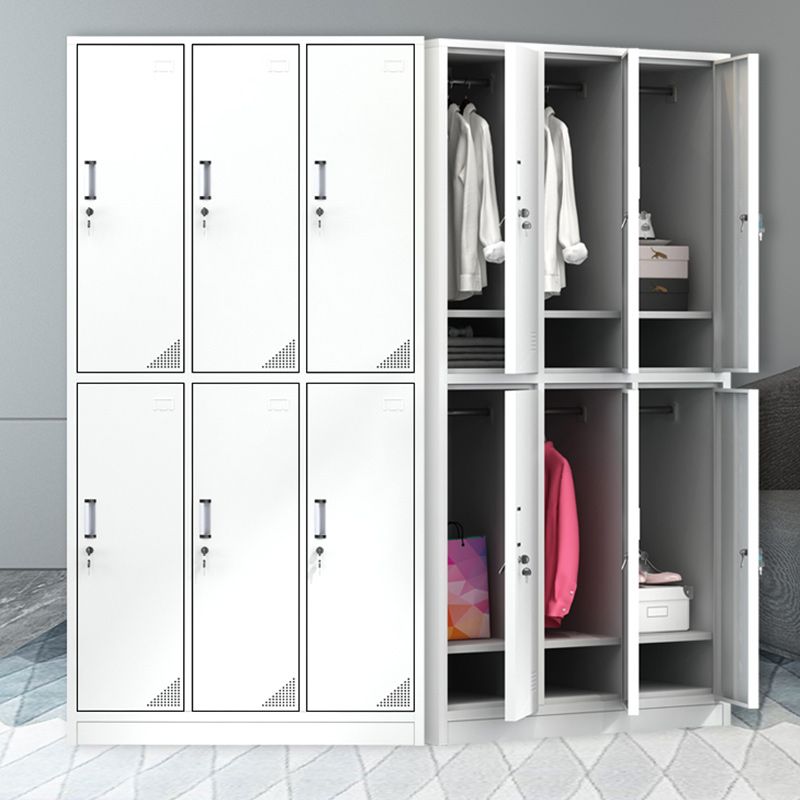 Contemporary Wardrobe Metal White Colour Wardrobe Closet for Bedroom