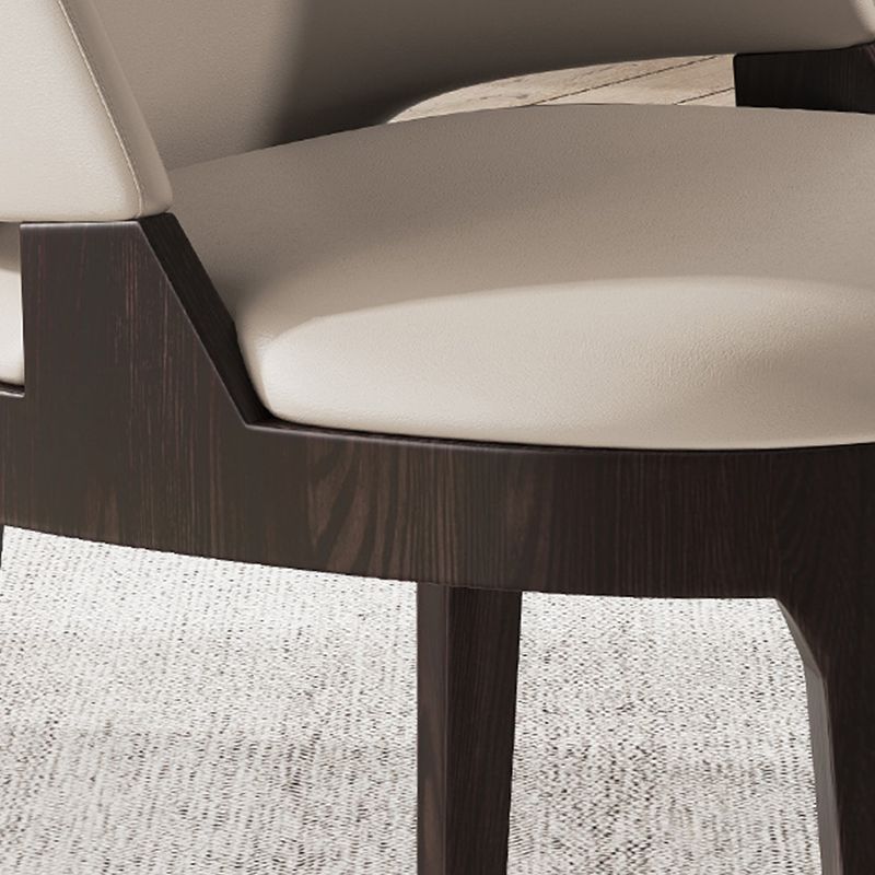 Modern Simple Side Chair Wooden Base Side Dining Chair for Bedroom