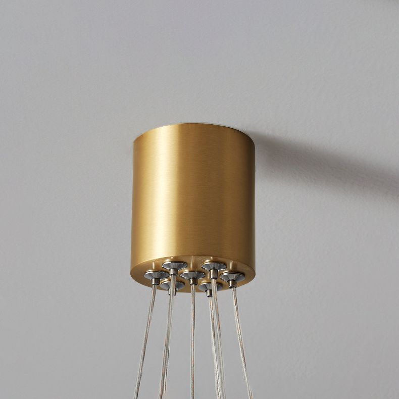 Luz de colgante de globo de cobre en la moderna lámpara colgante de vidrio de vidrio de lujo