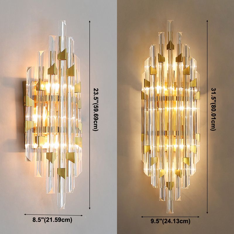 Soggiorno SCONCE LUCE LUCE Crystal Crystal 3/5 Luci Affronta del supporto a parete
