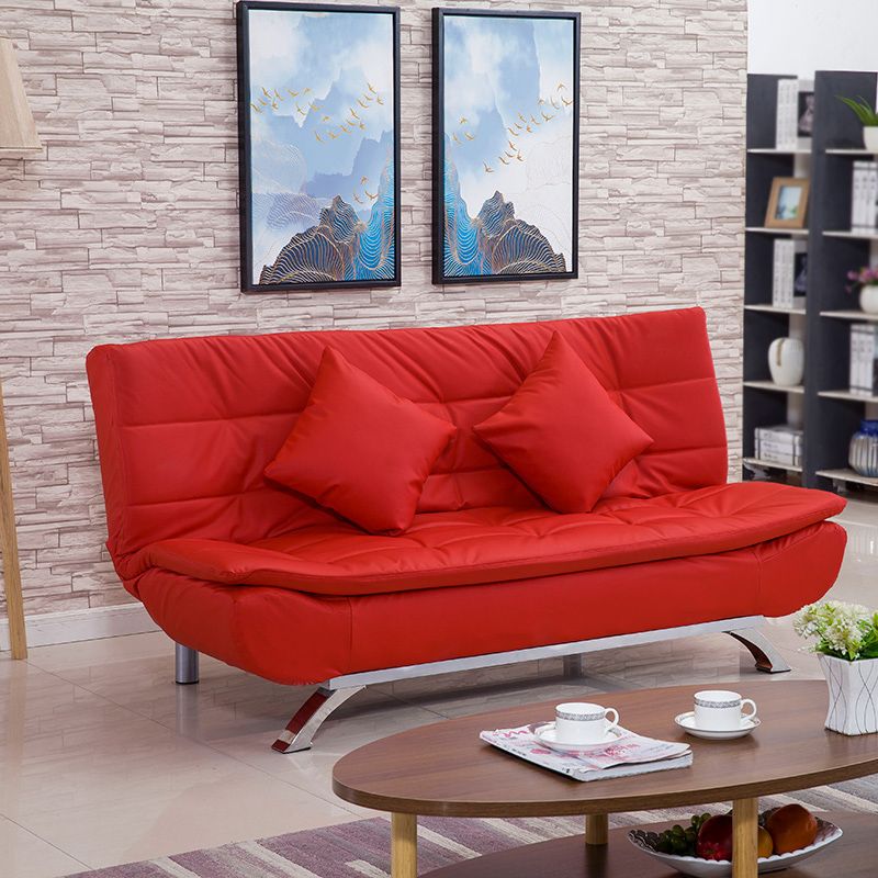 Kunstleder modernes Sofa armloses 33 -Zoll -Sofa für Wohnzimmer