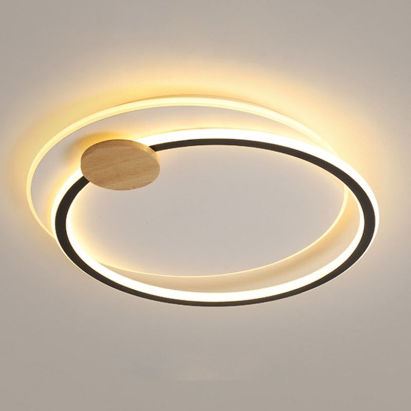 Circle Metal Flush Mount Ceiling Light Fixture Simple LED Close to Ceiling Lighting
