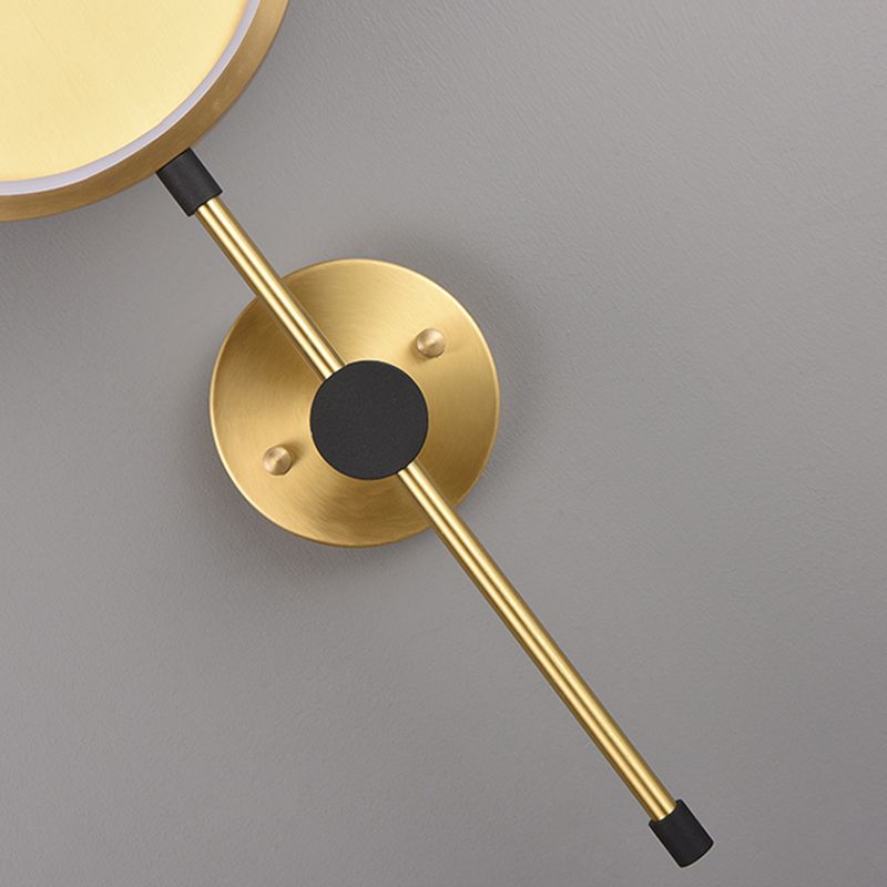 Rame moderno nordico rame a parete a parete a parete rotonda applique a parete per camera da letto