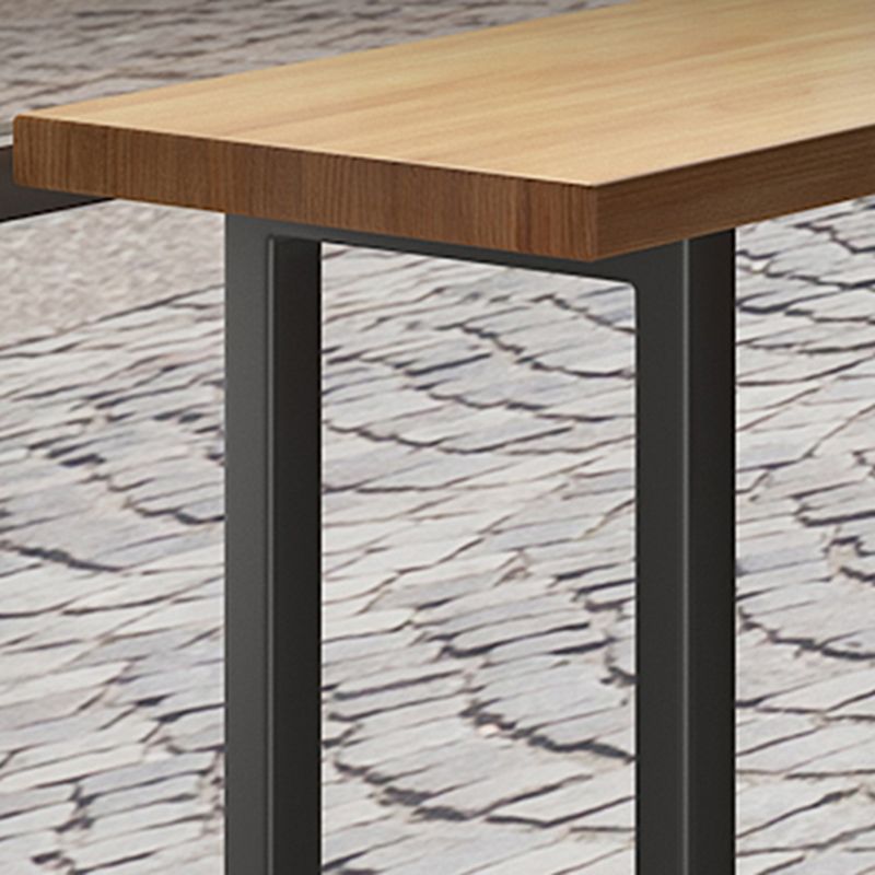 Industrial Style Rectangle Bar Table Solid Wood Fixed Bar Dining Table for Indoor