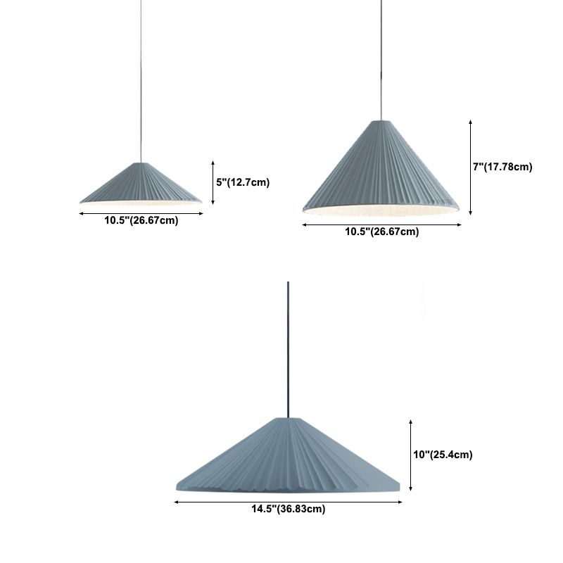 Forme du cône de ciment Lumières de suspension de macaron moderne 1 luminaire de support léger.
