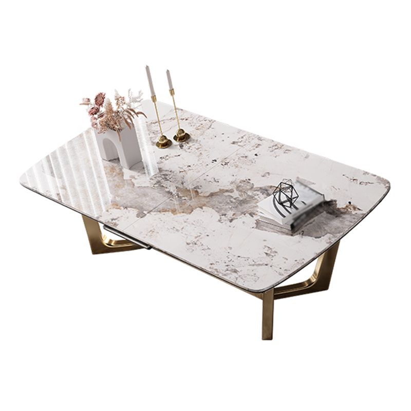 Glam 1/4/5/7 Pieces Rectangle Dining Table Set with Sintered Stone Scalable Dinette Set