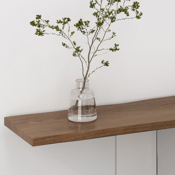 Solid Wood Rectangle Accent Table 31.5-inch Tall End Table with Acrylic Leg