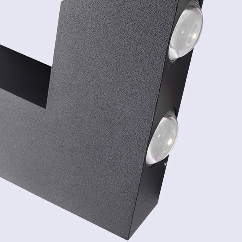 Modern Wall Sconce Waterproof Outdoor Sconce Light Fixture in Black