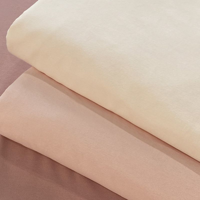 Solid Color Bed Sheet Set 100 Cotton Breathable Bed Sheet Set with Wrinkle Resistant