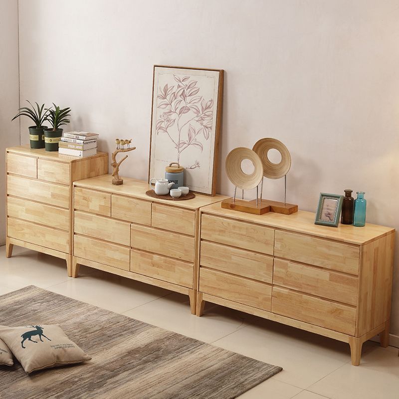 Rubberwood 15.4" D Accent Chest Drawers Included Storage Cabinet