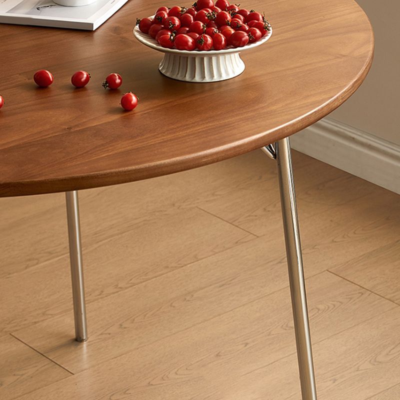 Cherry Wood Modern Dining Table Set 1/2/4 Pieces Brown Dinette Set