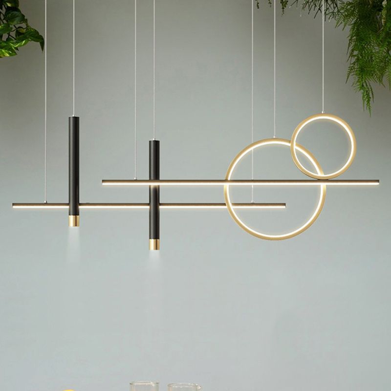 Metal Island Lighting with Silicone Shade Contemporary Ceiling Pendant Light