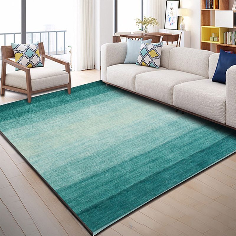 Brown Simple Rug Polyester Gradient Ramp Rug Washable Rug for Living Room
