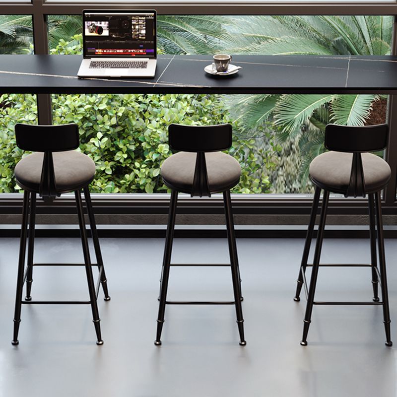 Upholstered Armless Dining Stools Industrial Round Dining Stools