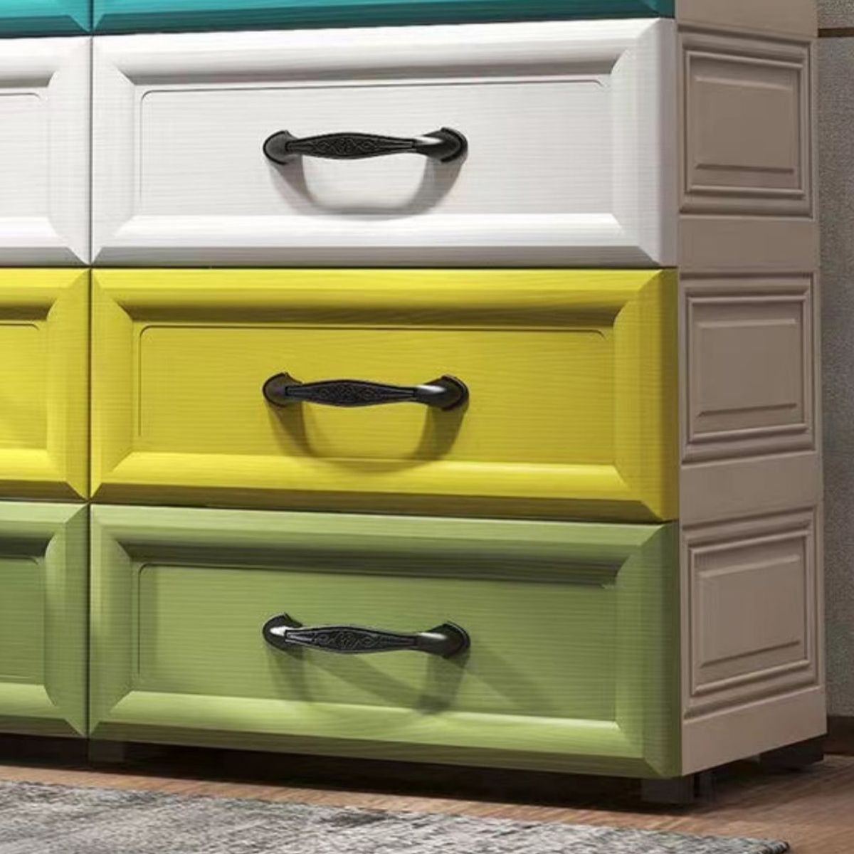 Modern Wardrobe Plastic 10-drawer Wardrobe Closet,29.53" D x 13.78" W x 39.37" H