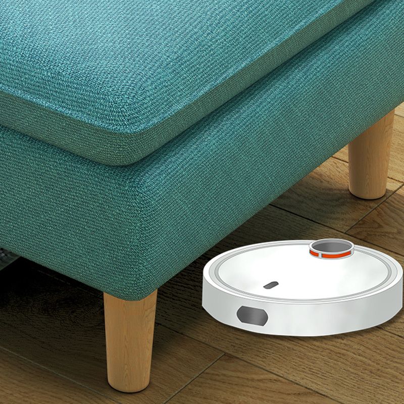 4-Seater Square Arm Sofa 92.1"/106.3" Wide Cushions Extra Long Slipcovered Sofa