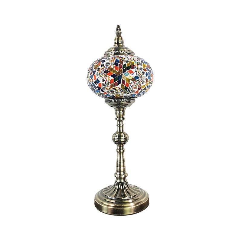 Éclairage de tâche sphérique en bronze Morocain Tache-vitre 1 lumière lumineuse Lumière pour le restaurant
