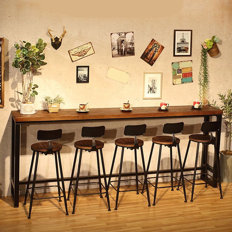 1/2/6/11 Bar Stool and Table Set Industrial Counter Height Set