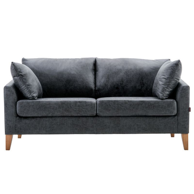 Modern Style Rectangular Sofa with Wooden Base and Namib Cushion