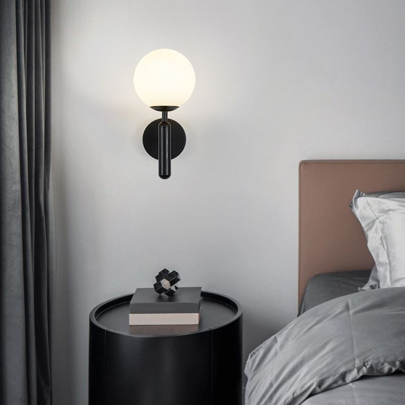 Sphere Shape Glass Sconce Light Modern Style Wall Lamp for Dining Room