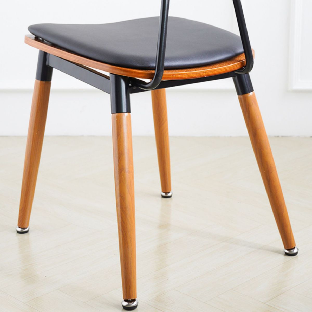 Contemporary Style Open Back Upholstered Dining Side Chair for Home